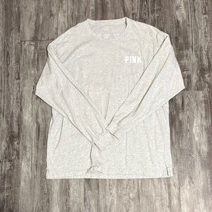 PINK Victoria's Secret Heather Gray Long Sleeve Shirt